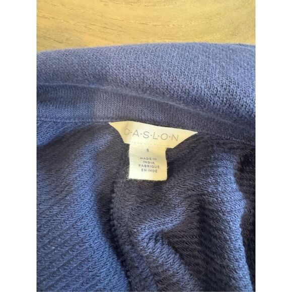 Caslon French Terry Blazer Navy Small NWT Knit Jacket Work Casual Oversized Fit - Picture 5 of 7